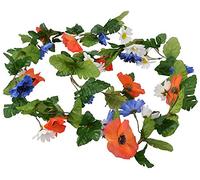 Props4shows Red Poppy, White Daisy and Blue Cornflower Garland