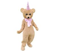 PROPSCOS Brown Teddy Bear Mascot Costume Cartoon Adult Outfits for Halloween Advertising Show