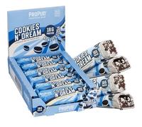 ProPud Cookies N’ Dream High Protein Bar 18g Protein (12x55g), Smooth and Loaded with Real Cookies, No Added Sugar, Perfect Pre and Post Workout Nutrition
