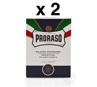PRORASO Aftershave Balm Blue/Protective Aloe & VitaminE 100ml 2XPACK DUO DOUBLE