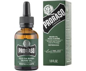 Proraso Beard Oil, Refreshing, 30ml, Eucalyptus, Bergamot, and Rosemary scent, Made in Italy