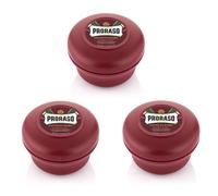 PRORASO Shaving Soap TRIPLE PACK | Sandalwood and Shea Butter | 150ml RED Bowl