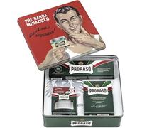 Proraso Vintage Selection, Refreshing Line (Trio Pack), Deluxe Shaving Kit with Pre Shaving Cream, Shaving Cream Tube, and Aftershave Balm, Made in Italy