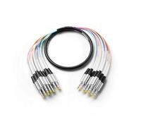 PRORECK 6ft Snake Cable, 8-Channel Shielded Audio Cable 1/4'' TRS to 1/4'' TRS, with Color-Marked Connectors for Professional Stage, Studio, and Live (PR-TRS/TRS-8 * 6)