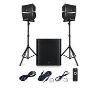 PRORECK Club 4000 18-inch 4000W P.M.P.O Stereo DJ/Powered PA Speaker System Combo Set Line Array Speaker and 18 inch Active Subwoofer with Bluetooth/USB/SD Card/Remote Control