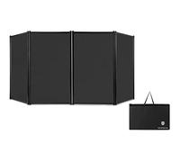 PRORECK DJ Foldable Facade Portable Event Booth Panels 4 Detachable Black Metal Frame Projector Display Scrim Panel with Carry Bag (black)