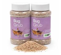 ProRep Bug Grub 300g | 2 Pack | Complete Feed for Feeder Insects | High Calcium & Protein Diet for Crickets, Mealworms & Livefood | Resealable Jar