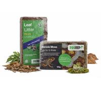 ProRep Leaf Litter Brick & Forest Moss Bricks | Reptile Moss Block | Leaves for Bioactive Set Up and Isopods | Substrate for Vivariums & Decoration