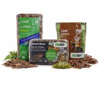 ProRep Leaf Litter Brick, Leaf Litter Leaves & Forest Moss Bricks | Reptile Moss Block | Leaves for Bioactive Set Up and Isopods | Substrate for Vivariums & Decoration
