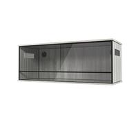 ProRep Vivarium Grey 4ft | 120x45x45cm | Aluminium Frame | Full-Height Sliding Glass Doors | Side Vents | Reptile Enclosure for Bearded Dragons & Large Lizards