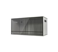 ProRep Vivarium Grey 4x2x2ft | 120x59x59cm | Aluminium Frame | Full-Height Sliding Glass Doors | Side Vents | Reptile Enclosure for Bearded