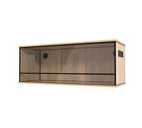 ProRep Vivarium Oak 4ft | 120x45x45cm | Reptile Enclosure | Bearded Dragons, Monitors & Large Snakes, Aluminium Frame, Full-Height Sliding Glass Doors, Side Vents