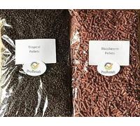 ProRezult 1Kg Dual Pack Dried Bloodworm Pellets and Catfish Cichlid Tropical Fish Food Sinking Pellets Aquarium Pond