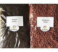 ProRezult 1Kg Dual Pack Dried Bloodworm Pellets and Catfish Cichlid Tropical Fish Food Sinking Pellets Aquarium Pond