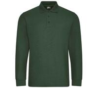 PRORTX Men's Long-Sleeved Polo Shirt in Bottle Green | Size: Medium PRORTX Bottle Green M