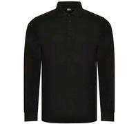 PRORTX Men's Long-Sleeved Polo Shirt in Black | Size: XS PRORTX Black XS
