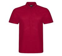 PRORTX Men's Pro Pique Polo Shirt - Short Sleeve, Red, 2XL