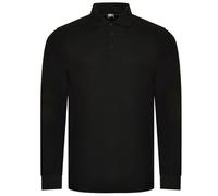 Pro RTX RX102 Mens Long Sleeve Pique Polo Shirt - Black - 4XL