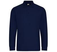 PRORTX RX102 Mens Long Sleeve Pique Polo Shirt - Navy - 2XL