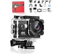 Proryder Vision 4k+ Camera, Wide Angle Lens, 30m Underwater Waterproof,Proryder Motorcycle Camera with Noise Cancellation ＆ Shake Stabilization,Can Installed on Helmet,Limitless Battery Life (Black)