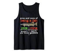 Pros and Cons of Being A Fish Funny Meme Design Tank Top