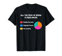Pros of Being Freelancer Sarcastic Funny Sarcasm Humor VA T-Shirt