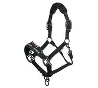 ProSafe Horse Headcollar in Black - Extra Padding - Adjustable at Nose and Poll Strap - Full