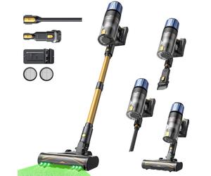 Proscenic 15 Cordless Vacuum Cleaner, Powerful 580W/50Kpa 70Mins Self-Standing Cordless Hoover with Wall Mount, Anti-Tangled Rechargeable Lightweight Stick Vacuum for All Floor Carpets Pet Hair