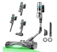 Proscenic P16 Cordless Vacuum Cleaner, 45Kpa 65Mins Runtime, 180°Bendable Wand, Hang-and-Charge Lightweight Stick Vacuum, Tangle-Free Brush, Rechargeable Hoover Vacuum for Floor Carpet Pet Hair(Grey)