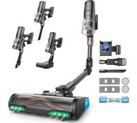 Proscenic P20 Cordless Vacuum Cleaner with Mop, Flexible Foldable Tube, 70KPa/680W/70Mins Stick Vacuum, LED Display & GreenEye, Anti-Tangled Self-Standing Vacuum for Home, Floors, Carpets & Pet Hair