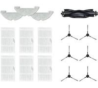 Proscenic Q10 Q20 Plus Robot Vacuum Cleaner Replacement Parts, 1 Main Brush, 6 Side Brushes, 4 Filters, 3 Wipes