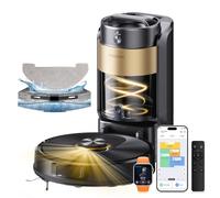 Proscenic Q20 Plus Robot Vacuum Cleaner with Mop, Multi-Cyclone Bagless Self Emptying Docking Station, 10000pa/180min Runtime, Lidar Navigation, Robotic Vacuum for Pet Hair, Carpet and Hard Floor