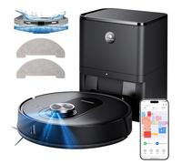 Proscenic Q8 Max+ Robot Vacuum and Mop with Self-Emptying, 6000Pa 200Min Robotic Vacuum, Upgraded from Q8 Max, Obstacle Avoidance, WiFi/Alexa/APP Remote Control Robot Hoover for Floor Carpet Pet Hair