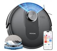 Proscenic Q8 Robot Vacuum Cleaner with Mop, 8000Pa 200Mins Robotic Vacuum with Lidar Navigation, 5 Real-Time Mapping, WiFi/Alexa/APP Remote Control Robot Hoover for Floor Carpet Pet Hair