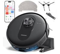 Proscenic Q8 Robot Vacuum Cleaner with Mop, Ultra Strong 6000Pa Robotic Vacuum with Lidar Navigation, 5 Real-Time Mapping, WiFi/Alexa/APP Remote Control Robot Hoover for Floor Carpet Pet Hair