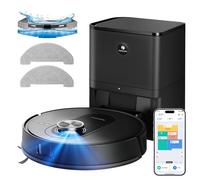 Proscenic Q8MAX+ Robot Vacuum Cleaner with Mop, 8000Pa Strong Suction, Lidar Navigation Robotic Vacuum with Smart Obstacle Avoidance, 200mins Runtime, APP/Remote/Voice Control, for Hard Floors Carpets