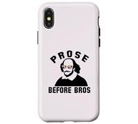 PROSE BEFORE BROS William Shakespeare Funny Book Meme Case for iPhone X/XS