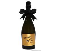 Prosecc Ho Ho Ho Christmas Prosecco (1 x 75 cl) Single Bottle with Metallic Gold Label