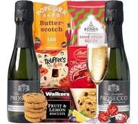 Prosecco and Chocolate Hamper Gift Set Classic with 5 Indulgent Treats | Celebrate with 2 Bottles of Classic DOC Prosecco and 5 Indulgent Treats, beautifully presented and ready to gift
