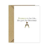 Prosecco Christmas Card - Funny Comedy Xmas Card for a Wine lover