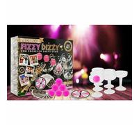 Prosecco Fizzy Dizzy 20 Pieces The Prosecco Party Game -12 Glasses, 6 Pink Ping Pong Balls, Spinner Wheel & Cards, Complete Set, Ideal for All Types of Parties & Celebrations 18 Years