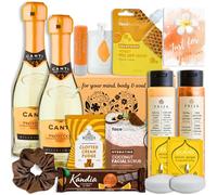 Prosecco Gift for Women, Birthday Gifts for Women Friends, Unique 21st 30th 40th 50th Gift Set for Her, Birthday Pamper Gifts for Her, Pamper Sets, Mother's Day Hamper (Orange)