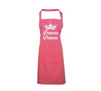 Prosecco Princess with White Glitter Print Fuchsia Apron