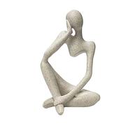 prosfalt Sandstone Resin Thinker Style Abstract Sculpture Statue Collectible Figurines Home Office Bookshelf Desktop Decor(Sandstone - Left Reverie)