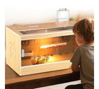 Proshine 32" Chicken Brooder Brooder for Chicks with Feeding & Watering System, Upgrade Sliding Door Design, Super Easy to Clean Up to 30 Chicks 32" L x 16" W x 16" H for Chickens, Ducks, Quails