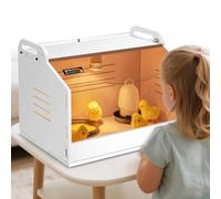 Proshine Chicken Brooder Box for Chicks, Quail Brooder with Heating Lamp, 2 Mode Thermometers Warms Up to 10 Chicks for Duckling Parrot Lizard