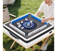 Proshine Portable Automatic Mahjong Table with Auto Shuffling Function - 144 Magnetic Tiles, Foldable Design, Indoor/Outdoor Use, No Assembly Needed, Gifts for Mahjong Players