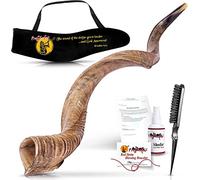 ProShofar Israel Shofar Set - Natural Kudu Horn Shofar - Kosher Shofar Yemenite Traditional Musical Instrument for Jewish Spiritual Ceremonies and Religious Sermons, Made in Israel