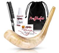 ProShofar Shofar Set (Velvet Carry Bag, Odor neutralizer spray, Cleaning Brush, Guide and Red Bracelet from Holy Land) Polished Ram Shofar, Kosher Made in Israel