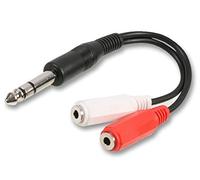 PROSIGNAL 6.35mm Stereo Jack to 2 x 3.5mm Stereo Socket Splitter Lead